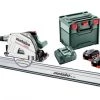 Scie plongeante sans fil Metabo KT 18 LTX 66 BL - Set scie circulaire plongeante Li-Ion 18V (2x batterie 8.0Ah) incl. rail de guidage dans MetaBox - 165 x 20mm - 66mm - 691172810