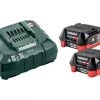 Kit de démarrage sans fil Metabo 685301000 - Set batteries LiHD 12V (2x 4,0Ah) + Chargeur